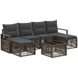 vidaXL Vrtna sedežna garnitura 7 pcs Siva poli ratan, (5000271697) | Shoptok.si