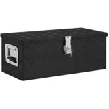  Kutija za pohranu crna 70 x 31 x 27 cm aluminijska | shoptok.hr