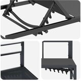  Ležaljka Crna 200 x 62 x 59 5 cm Tekstilen - bez jastučića | shoptok.hr