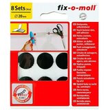 Fix-o-moll gumb na čičak (promjer: 20 mm, crne boje, lijepljenje, 8 kom.) Cijene