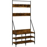  The Living Store Regal za oblačila s prostorom za čevlje dim. hrast 90x34x184 cm - Regal Za Oblačila, (21448557) | Shoptok.si