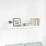  Plutajuća zidna polica visoki sjaj bijela 120x23,5x3,8 cm MDF | shoptok.hr
