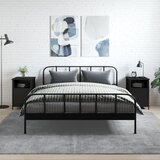 vidaXL Noćni ormarići 2 kom crni 40x42x60 cm konstruirano drvo Cijene