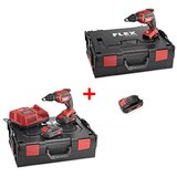 Flex aku set - 2x zavrtač/šrauber + punjač + 3x baterija + 2x kofer l-boxx H74767 Cene