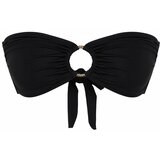 Trendyol Black Strapless Accessory Bikini Top Cene