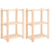 vidaXL Stalci za pohranu s 3 razine 2 kom 60x38x90 cm borovina 150 kg cijene