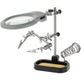 Treća ruka s povećalom 90 mm, LED osvjetljenjem i stalkom za lemilo | shoptok.hr