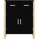  Komoda crna 62 x 38 x 75 cm od konstruiranog drva | shoptok.hr