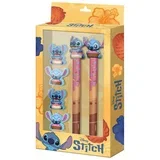 Set pribora Stitch - brisiva kemijska, vječna olovka i 4 gumice