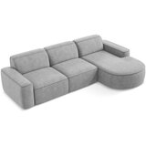 Makamii Svijetlo siva kutna garnitura od šenila (s desnim kutom/s ležaljkom) Omao – | shoptok.hr