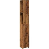 Maison Chic Kopalniška omarica - Kopalniški kabinet Old Wood 25x25x170 cm Inženirski les, (21794674) Cene