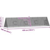  Kavez za piliće Srebrno 430 x 100 x 85 cm Cinkani čelik | shoptok.hr