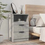  Noćni ormarići 2 kom siva boja betona od konstruiranog drva | shoptok.hr