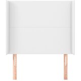  Uzglavlje s ušima bijelo 93x16x118/128 cm od umjetne kože | Eponuda.com