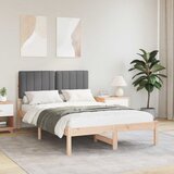  Krevetni okvir s tapiciranim uzglavljem Tamno siva 120 x 190 cm | shoptok.hr
