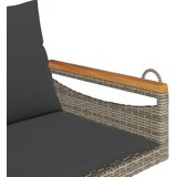  Klupa za ljuljanje s jastucima siva 109x62x40 cm od poliratana | shoptok.hr