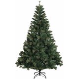  Umjetno božićno drvce s nogom 120 cm PVC i metal Zelena - Zelena 120 cm bez LED svjetala | shoptok.hr