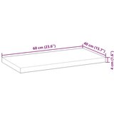  Površina za umivaonik neobrađena 60 x 40 x 4 cm od drva bagrema | shoptok.hr