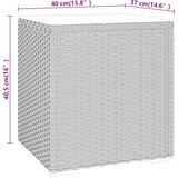 Bočni stolić crni 40 x 37 x 40,5 cm poliratan i kaljeno staklo | shoptok.hr