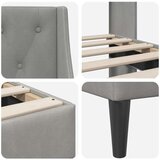  Okvir za krevet Svijetlo siva 140 x 200 cm Baršun - Svjetlosiva 140 x 200 cm | shoptok.hr