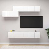 TV 7-dijelni set ormarića bijeli od iverice | shoptok.hr