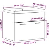  Setovi Ostalo Staro drvo 60 x 38.5 x 46 cm Konstruirano drvo | shoptok.hr