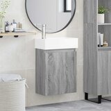 Jedinstveni ormar za kupaonicu s umivaonikom Siva Sonoma | shoptok.hr