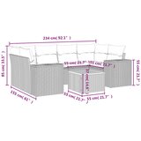  7-dijelni set vrtnih sofa od poliratana s jastucima crni | shoptok.hr