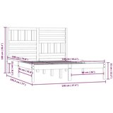  Okvir za krevet od masivne borovine bijeli 140 x 190 cm | shoptok.hr
