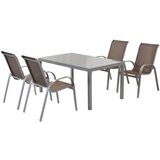 Gardenson Vrtni Set Amalfi, 5-Delno, Rjavosiva Cene