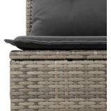 vidaXL 14 delna vrtna sofa garnitura z blazinami siva poli ratan akacija | Shoptok.si