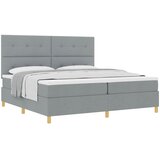  Krevet s opruga kutije Svijetlo siva 200 x 200 cm tkanina | shoptok.hr