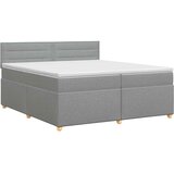  Boxspring krevet s madracem Svjetlosiva 200 x 200 cm Tkanina | shoptok.hr