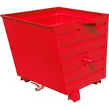 eurokraft pro Naložni prekucni zaboj za zlaganje za ostružke BSS, prostornina 0,55 m³, ognjeno rdeče barve | Shoptok.si