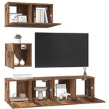  Set TV komoda Zidne 4 pcs Staro drvo Konstruirano drvo | shoptok.hr