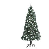 vidaXL Umetno predhodno osvetljeno božično drevo s setom žogic 180 cm | Shoptok.si