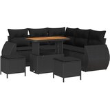  Sjedeća garnitura za vrt 8 kom. Crna poliratan 90 x 55 x 71 cm | Shoptok.si