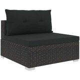  10-dijelna vrtna garnitura od poliratana s jastucima crna | shoptok.hr