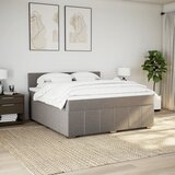  Krevet s oprugama i madracem smeđesivi 180x200 cm tkanina | shoptok.hr