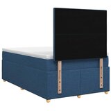  Boxspring krevet s madracem Plava 120 x 190 cm Tkanina - Plava 120 x 190 cm Prošiveno gumbima | shoptok.hr