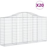  Lučne gabionske košare 20kom 200x30x100/120cm pocinčano željezo | shoptok.hr