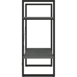 Ormarić za knjige s 2 razine sivi 60x30x70 cm masivna borovina | shoptok.hr