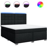  Krevet s oprugama i madracem crni 180x200 cm od tkanine | shoptok.hr