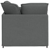  Modularna sofa s podnožjem i jastucima, tkanina, tamno siva | shoptok.hr