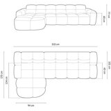 Micadoni Home Modra kotna sedežna garnitura Lisa – | Shoptok.si