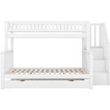 Lumor Lesena pograd - 2x90x200cm + 140x200cm - z lestvijo za shranjevanje - bela, (22156783) Cene
