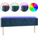  LED uzglavlje tamnoplavo 203x16x78/88 cm baršunasto | shoptok.hr