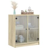 vidaXL Bočni ormarić sa staklenim vratima boja hrasta 68x37x75 5 cm | shoptok.hr