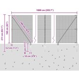  Zavarena Ograda s 7 Sidrenih Stupova Siva 1.6x10 m Čelik | shoptok.hr