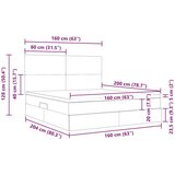  Postelja s shranjevanjem Modra 160 x 200 cm Umjetno usnje, (5000105150) | Shoptok.si